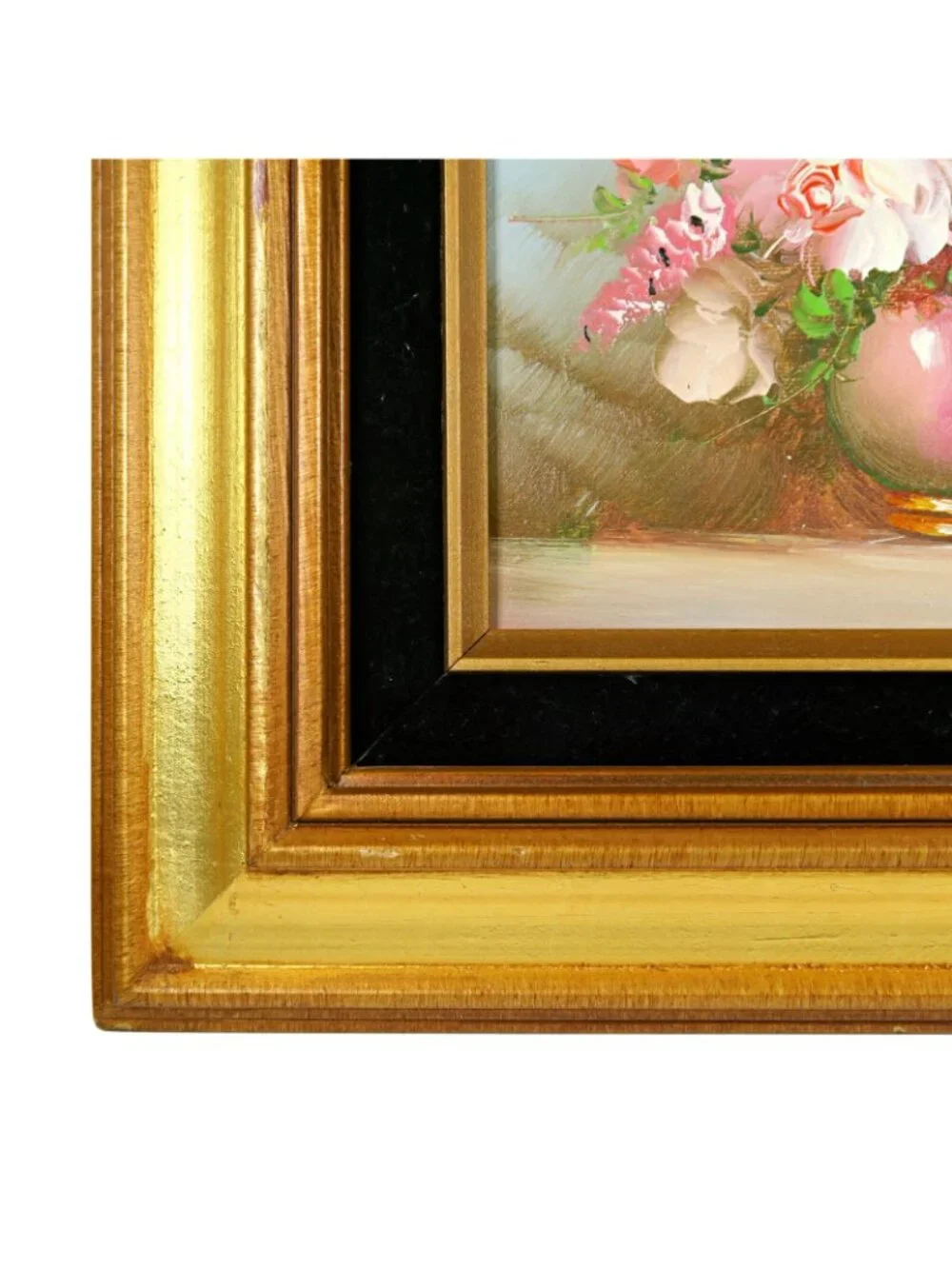 Robert Cox Signed 14x15" Oil Painting Pink Rose & Snapdragons Still Life - Picture 3 of 10